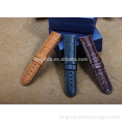22mm genuine leather watchbands leather watch strap for panerai wrist band
